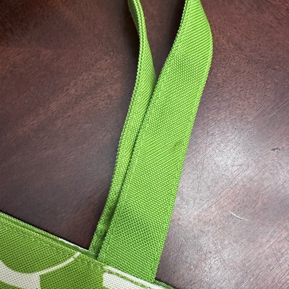 Lancôme Green Floral Tote Bag Shopper Beach Bag Travel - Picture 10 of 12